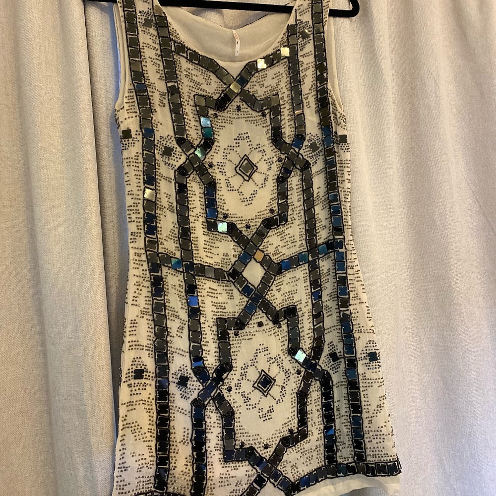 Free People Sequined Mini Dress, Size 0